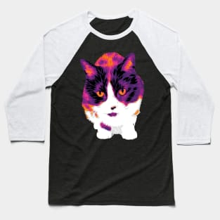 The Hot Color Cat Baseball T-Shirt